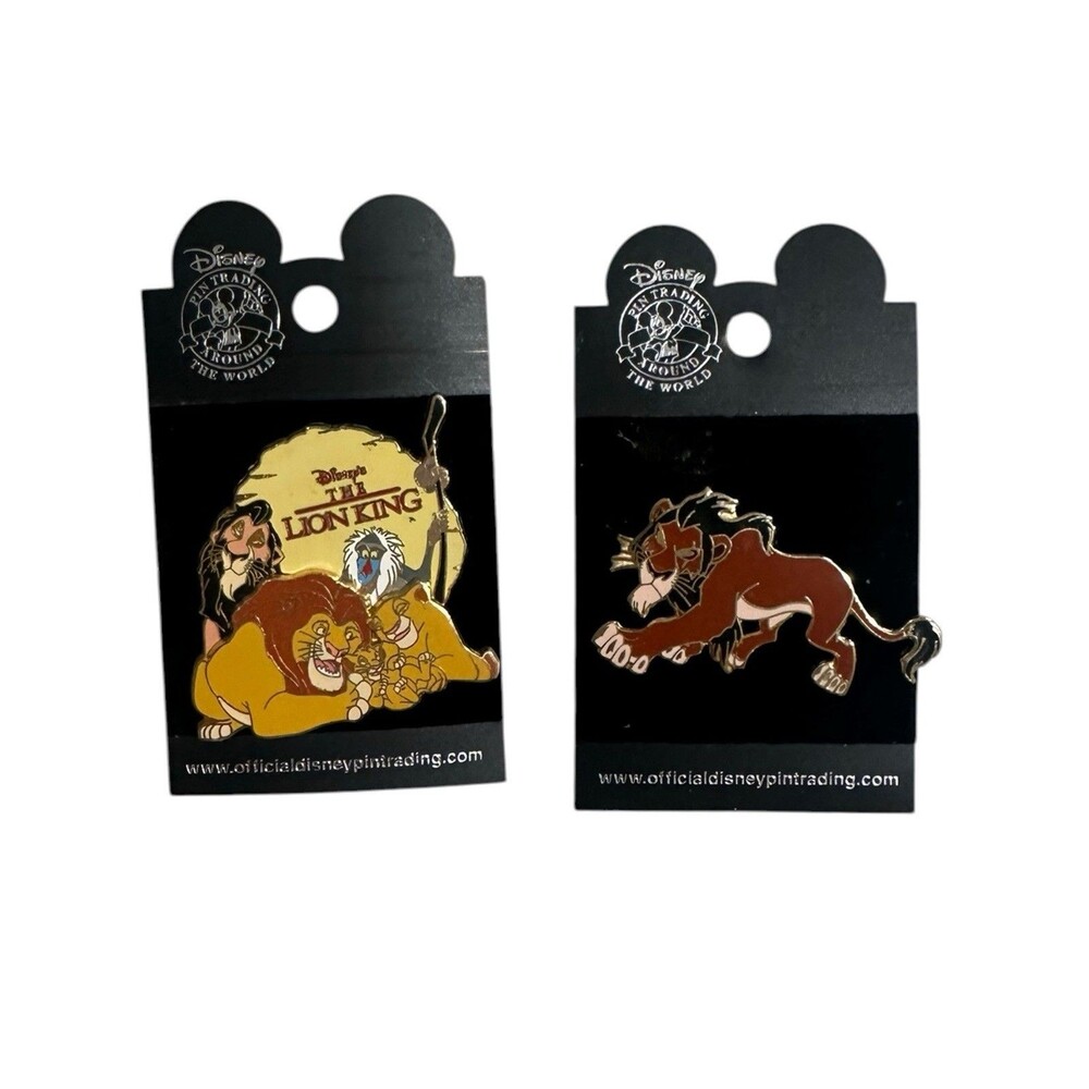 Pair Disney The Lion King Family  Scar Rafiki Simba Sarabi Mufasa And Scar Pins